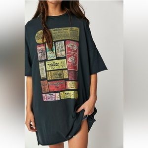 Daydreamer Free People Rolling Stones oversized ticket tee